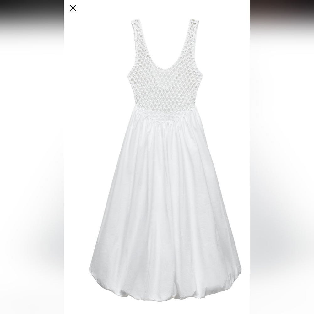 Zara Mesh Trim Dress